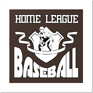 HOME LEAGUE BASEBALL GIFT SHIRT white LEISURE WEEKEND SHIRT white Posters and Art